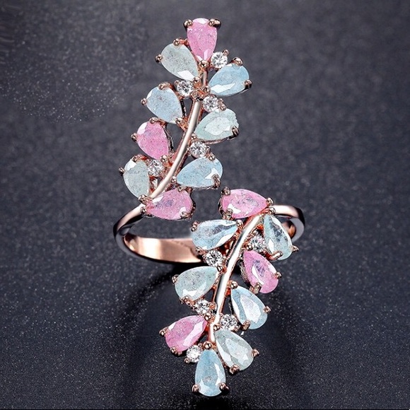 Rose Gold Cocktail Ring - STUNNING!! - Picture 2 of 2